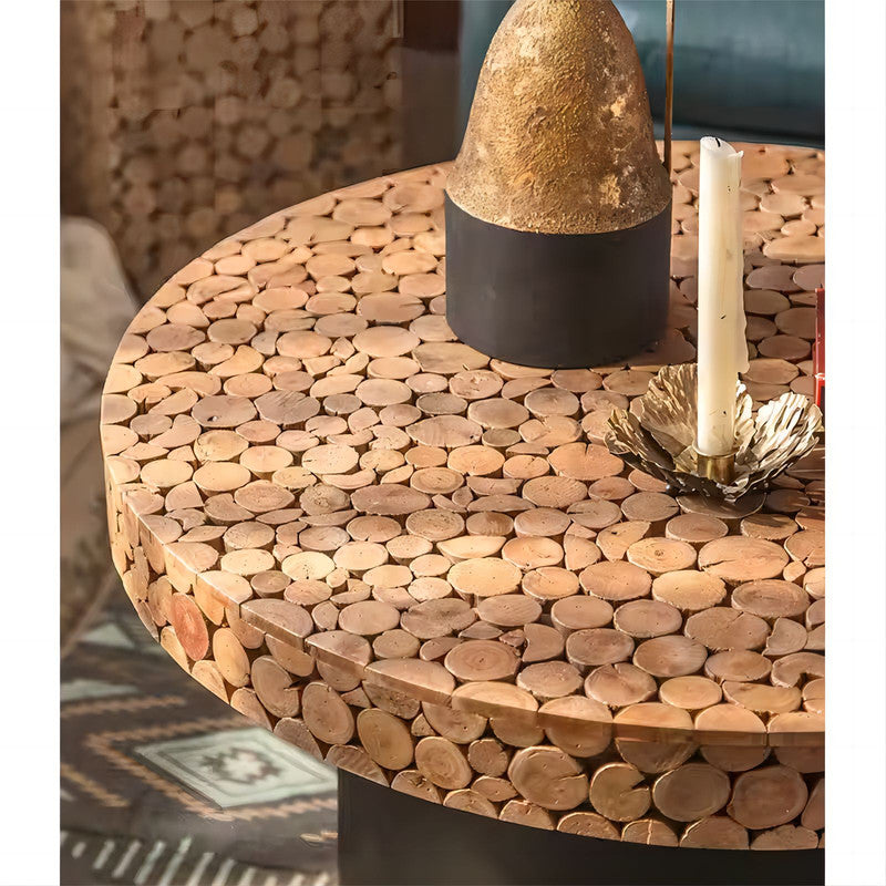 Farmhouse Style Solid Wooden End Table Living Room Coffee Table