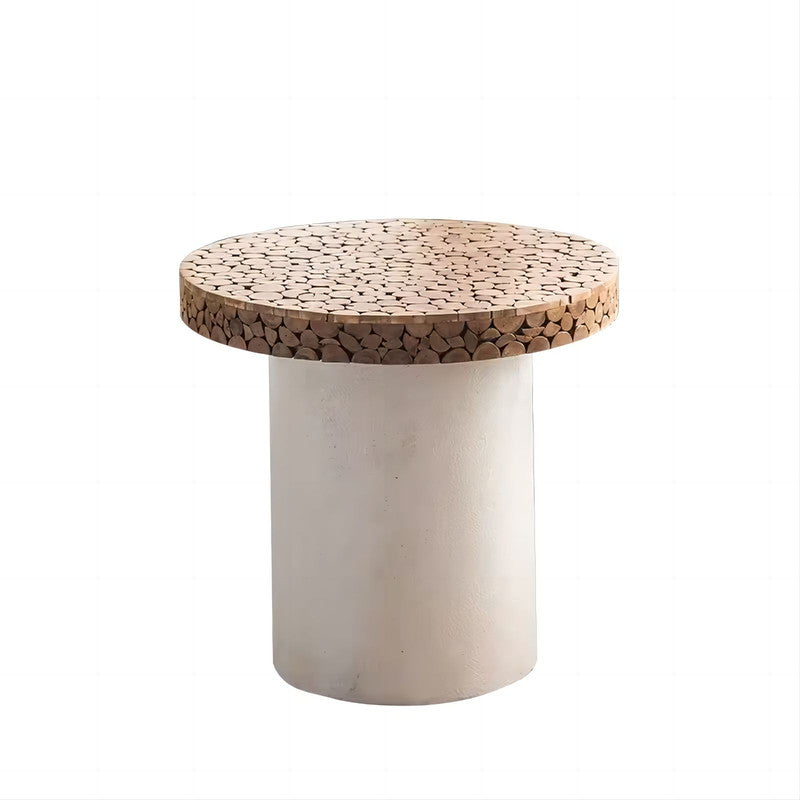 Farmhouse Style White Solid Wooden End Table Living Room Coffee Table