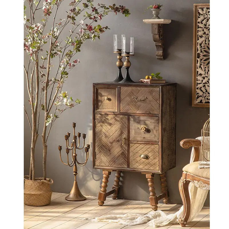 Vintage Unique New Design Decoration Home Furniture Sitting Room Nature Wood Cabinet for Decorative