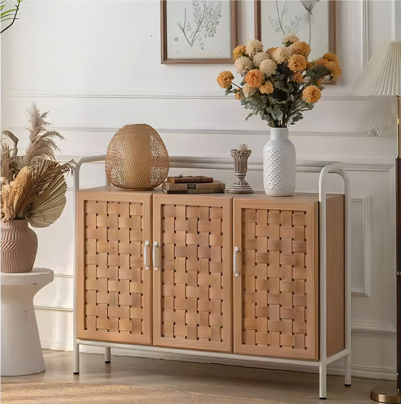 Vintage Wooden Storage Cabinet Solid Wood Living Room Cabinet
