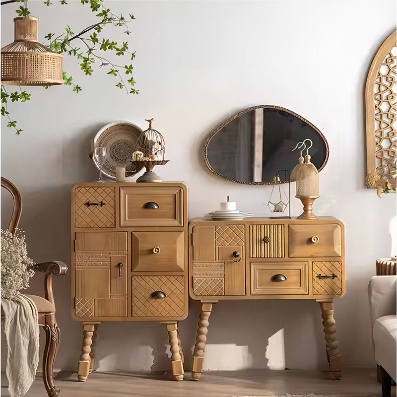 Vintage Furniture Storage Drawer Cabinet Solid Wood Chest Of Cabinet for Living Room