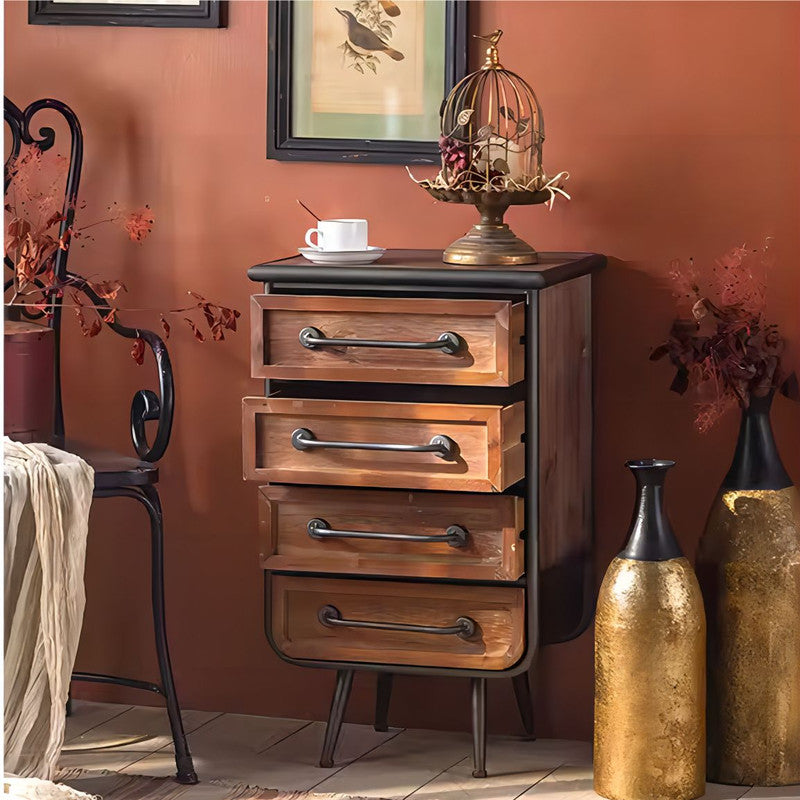 Cabinet Furniture Chest of Drawer Solid Wood Sideboard with 4 Drawers