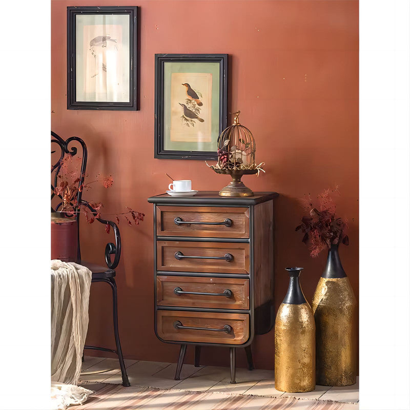 Cabinet Furniture Chest of Drawer Solid Wood Sideboard with 4 Drawers