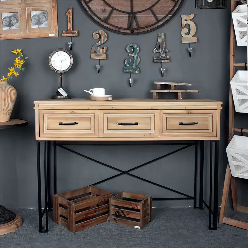 Console Table for Living Room Wood Console Cabinet
