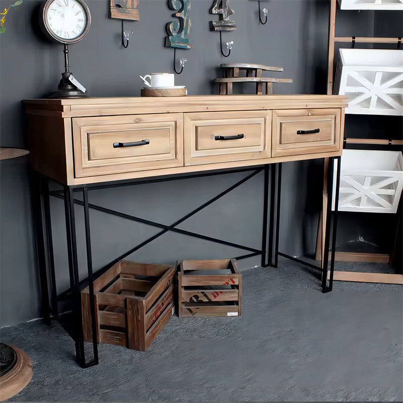 Console Table for Living Room Wood Console Cabinet