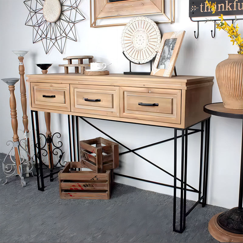 Console Table for Living Room Wood Console Cabinet