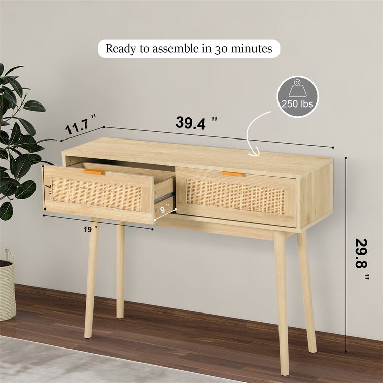 Hederu 39.37'' Console Table
