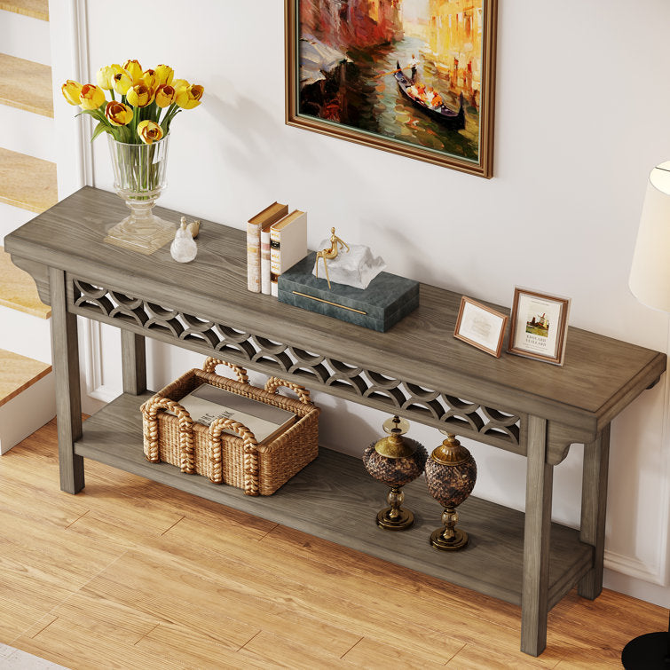 Hoauer 70.8'' Solid Wood Long Console Table