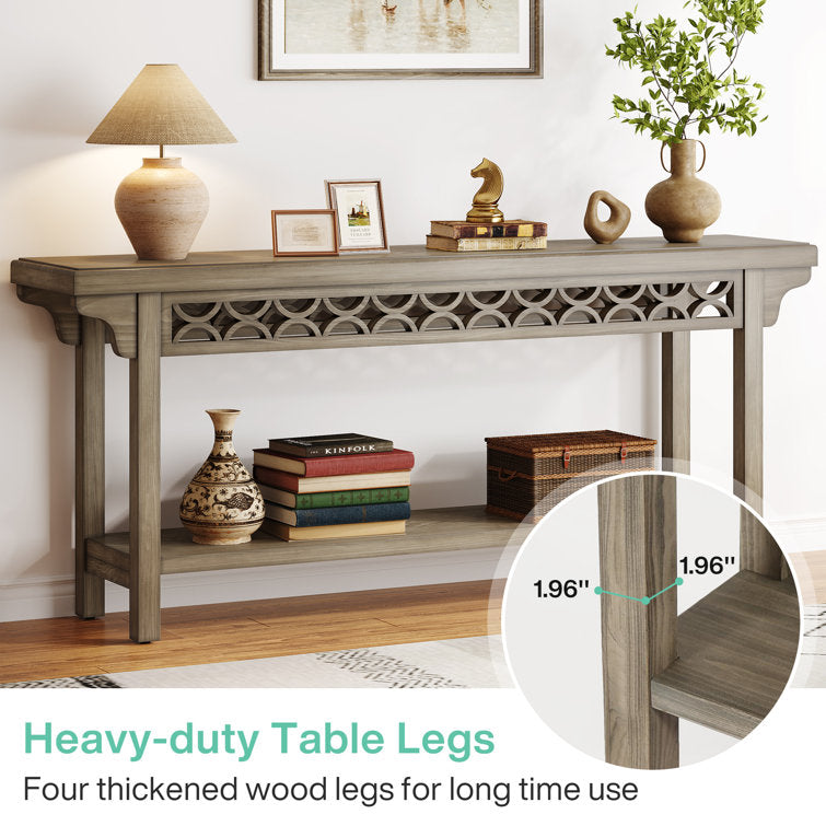 Hoauer 70.8'' Solid Wood Long Console Table