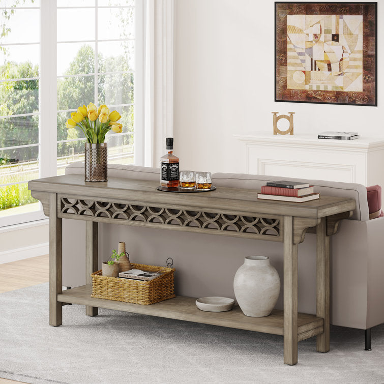 Hoauer 70.8'' Solid Wood Long Console Table