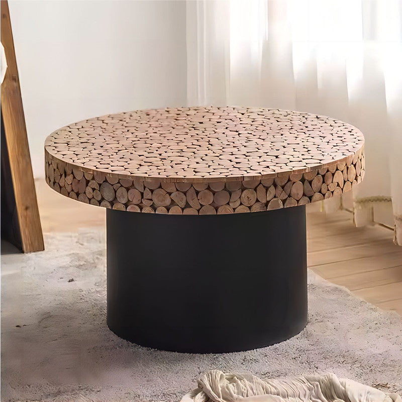 Farmhouse Style Solid Wooden End Table Living Room Coffee Table