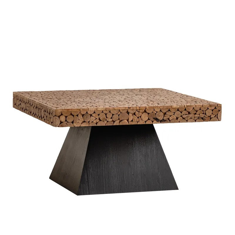 Creative Rustic Furniture Reclaimed Solid Wood Joint Wooden Top Home Rectangle Wood Coffee Table