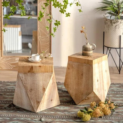 Modern Style Solid Wood Design End Side Tables Living Room Home Decorative Coffee Tables