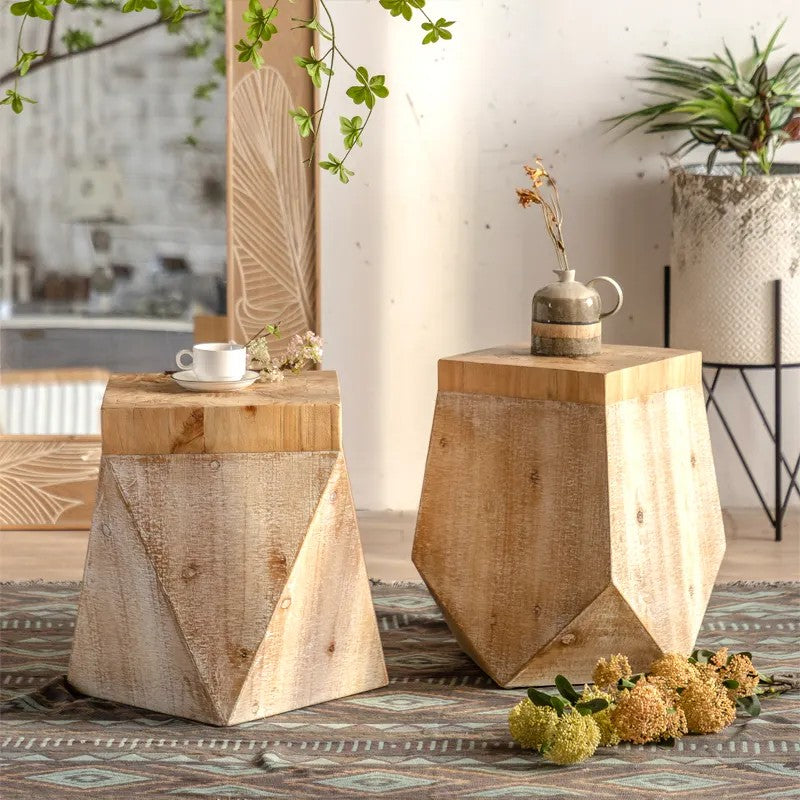 Modern Style Solid Wood Design End Side Tables Living Room Home Decorative Coffee Tables
