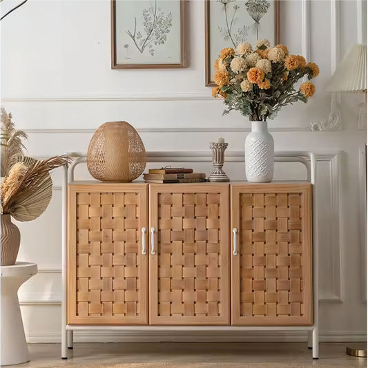 Vintage Wooden Storage Cabinet Solid Wood Living Room Cabinet