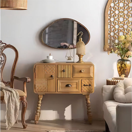Vintage Furniture Storage Drawer Cabinet Solid Wood Chest Of Cabinet for Living Room