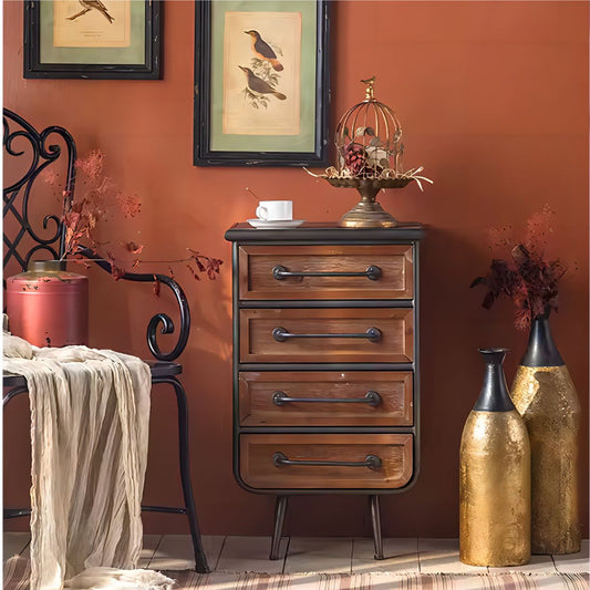 Cabinet Furniture Chest of Drawer Solid Wood Sideboard with 4 Drawers