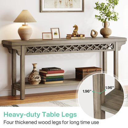 Hoauer 70.8'' Solid Wood Long Console Table