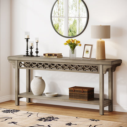 Hoauer 70.8'' Solid Wood Long Console Table